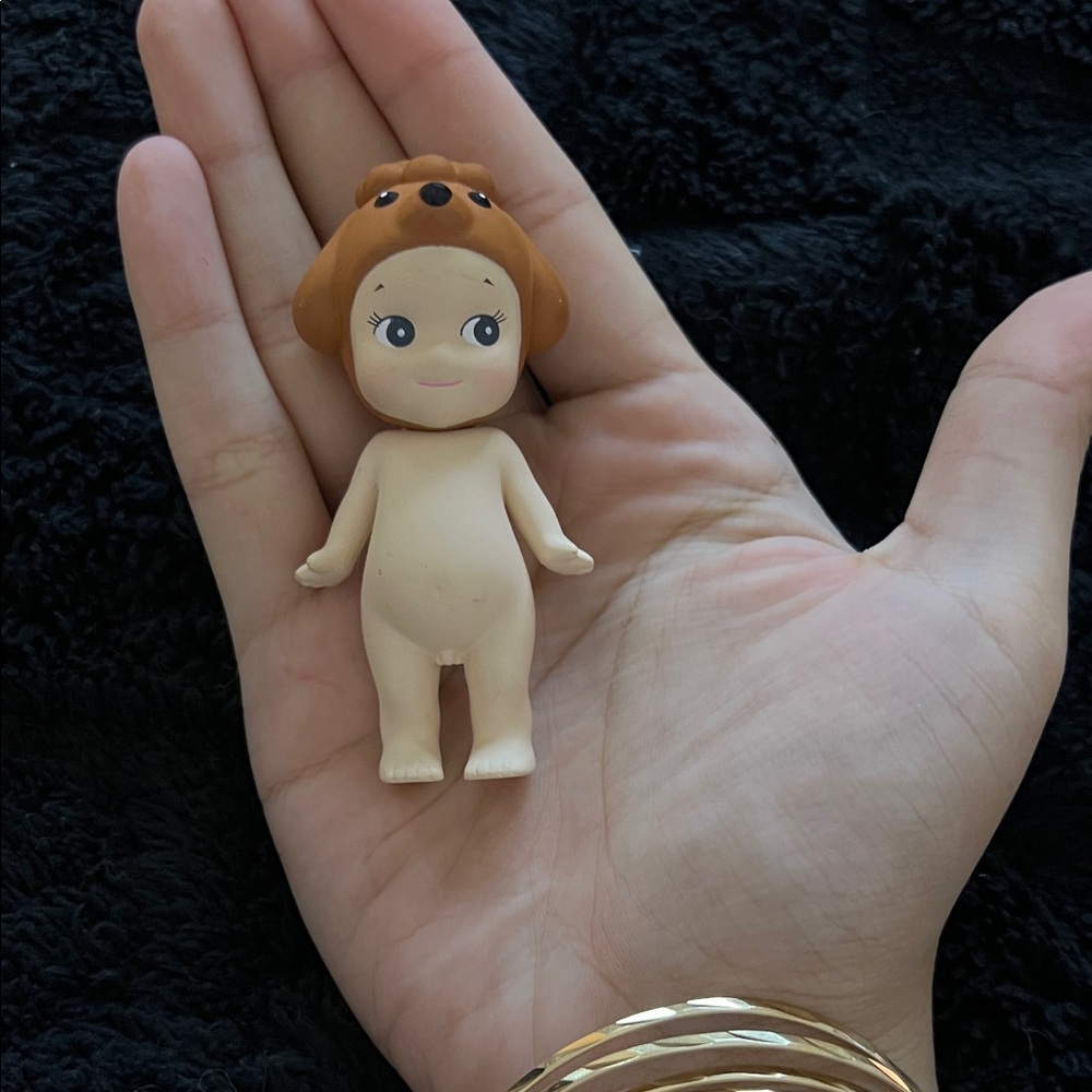 Adorable Brown and Cream Kids Toy Figure